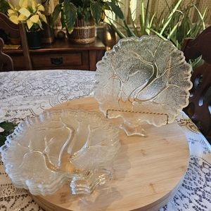 Vintage 1950s Hazel Atlas "Tree of Life" Luncheon plate set of 4.